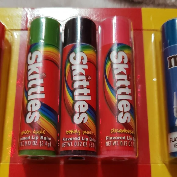 New In Original Pkg M&M's, Skittles, Starburst Flavored Lip Balms - Picture 3 of 8